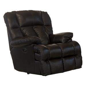 boyd power lay flat chaise recliner in brown top grain italian leather
