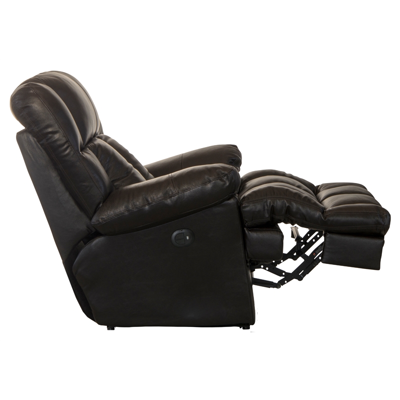 Boyd Power Lay Flat Chaise Recliner in Brown Top Grain Italian Leather