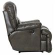 Boyd Power Lay Flat Chaise Recliner in Gray Top Grain Italian Leather