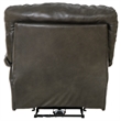 Boyd Power Lay Flat Chaise Recliner in Gray Top Grain Italian Leather