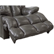 Boyd Power Lay Flat Chaise Recliner in Gray Top Grain Italian Leather