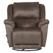 Justin Chaise Swivel Glider Recliner in Gray Polyester Fabric
