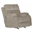 Vale Power Rocker Recliner with Heat and Massage in Beige Polyester Fabric