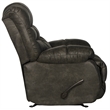 Lowry Chaise Rocker Recliner in Gray Polyester Fabric