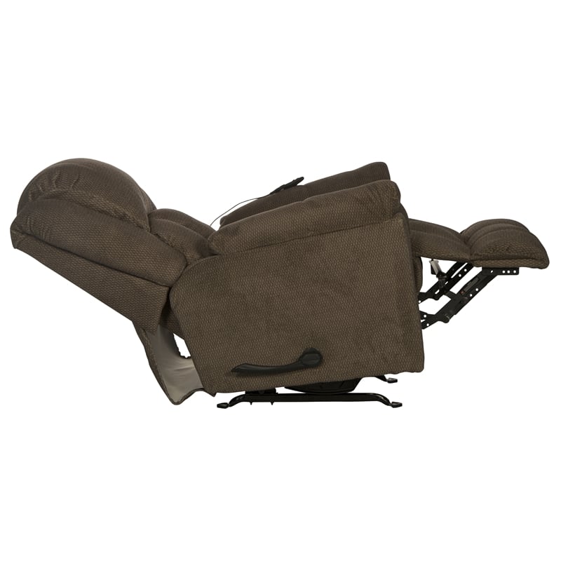Catnapper Grady Polyester Rocker Recliner with Deluxe Heat & Massage in Brown