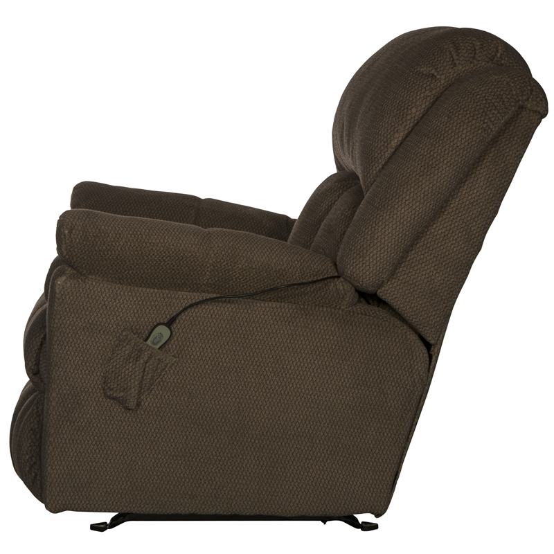 Catnapper Grady Polyester Rocker Recliner with Deluxe Heat & Massage in Brown