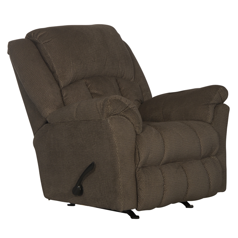Catnapper Grady Polyester Rocker Recliner with Deluxe Heat & Massage in Brown