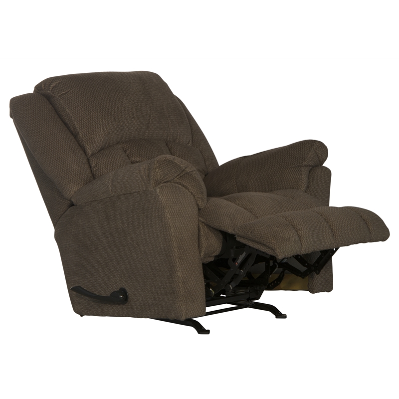 Catnapper Grady Polyester Rocker Recliner with Deluxe Heat & Massage in Brown
