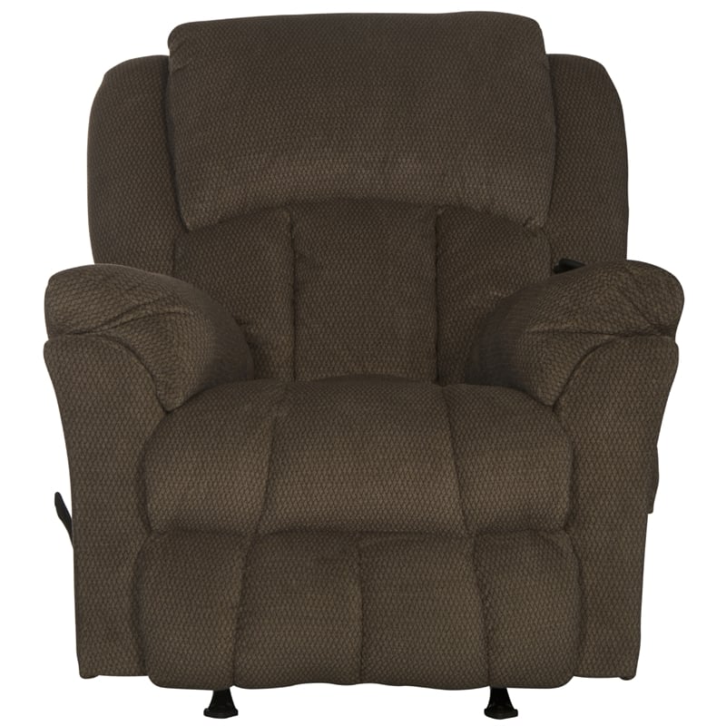 Catnapper Grady Polyester Rocker Recliner with Deluxe Heat & Massage in Brown