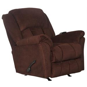 grady rocker recliner with deluxe heat & massage in red polyester fabric