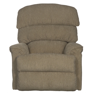 atkins power wall hugger recliner in beige polyester fabric