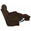 Webster Power Recliner with Adjustable Headrest & Lumbar in Soft Brown Fabric