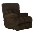 Webster Power Recliner with Adjustable Headrest & Lumbar in Soft Brown Fabric