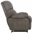 Catnapper Dixon Oversized Power Lay Flat Recliner in Gray Fabric