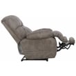 Catnapper Dixon Oversized Power Lay Flat Recliner in Gray Fabric