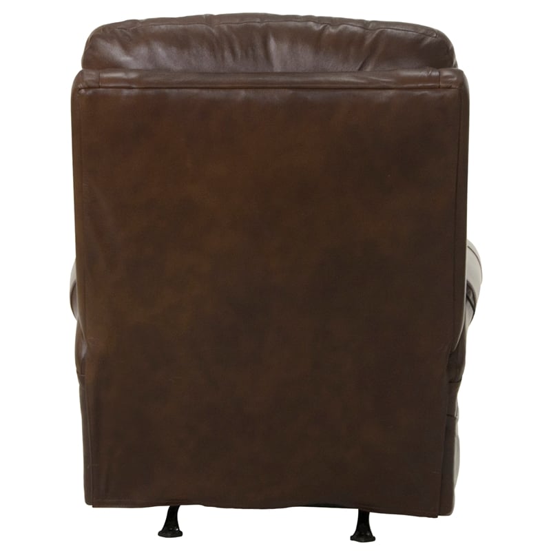 Catnapper Danny Brown Leather Power Rocker Recliner with Therapeutic Massage
