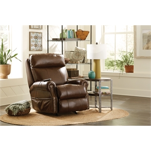 catnapper danny brown leather power rocker recliner with therapeutic massage