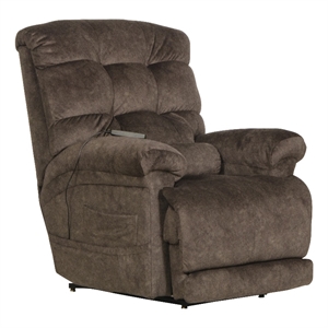 catnapper release power lift recliner with zero gravity recline in brown fabric