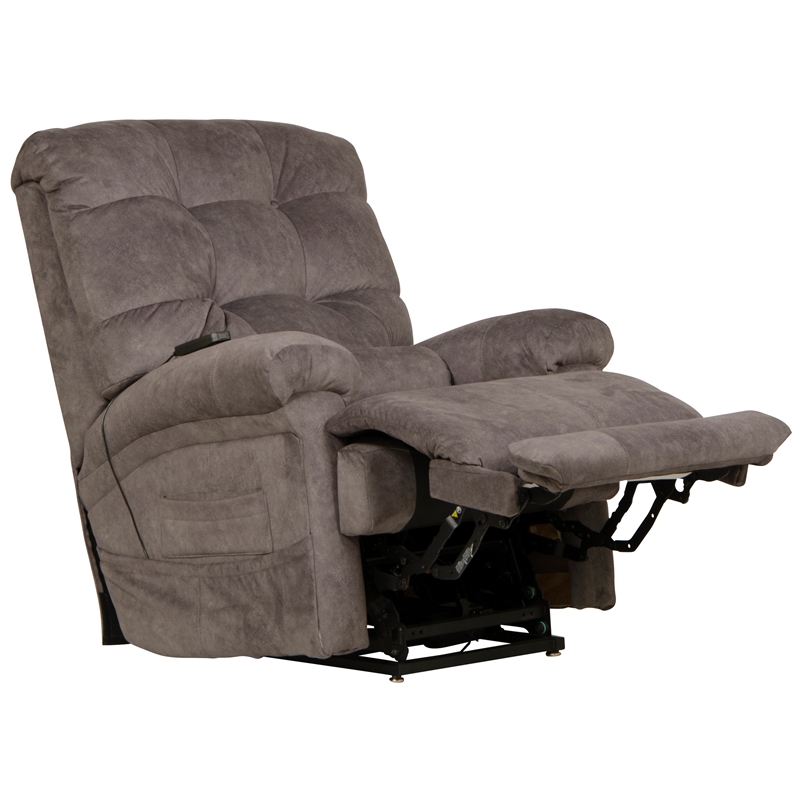 Catnapper Release Power Lift Recliner with Zero Gravity Recline in Gray Fabric