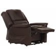 Catnapper Hewitt Power Lift Lay-Flat Recliner with Brown Disinfectable PU Fabric