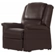 Catnapper Hewitt Power Lift Lay-Flat Recliner with Brown Disinfectable PU Fabric