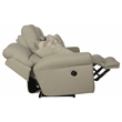 Catnapper Eastland Lay Flat Reclining Sofa in Beige Fabric with Accent Pillows