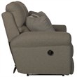Catnapper Eastland Lay Flat Reclining Loveseat in Gray Polyester Fabric