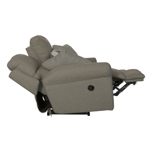 catnapper eastland lay flat reclining loveseat in gray polyester fabric