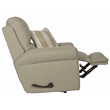 Catnapper Eastland Glider Recliner in Beige Polyester Fabric with Accent Pillow