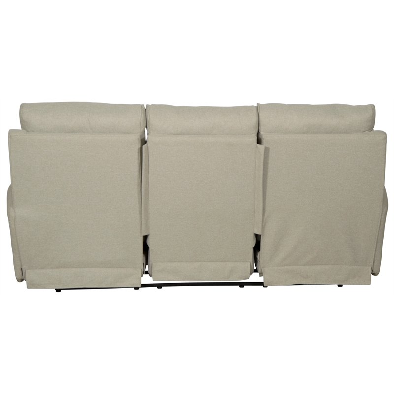 Catnapper Eastland Power Lay Flat Reclining Sofa in Beige Fabric