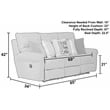 Catnapper Eastland Power Lay Flat Reclining Sofa in Beige Fabric