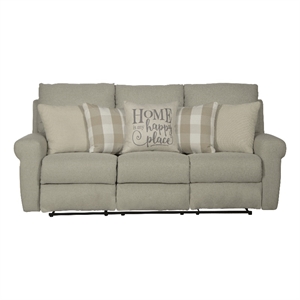 catnapper eastland power lay flat reclining sofa in beige fabric