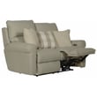 Catnapper Eastland Lay Flat Reclining Loveseat in Beige Polyester Fabric