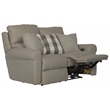 Catnapper Eastland Lay Flat Reclining Loveseat in Gray Polyester Fabric