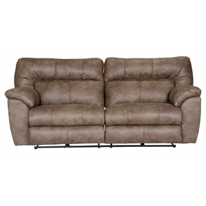 Catnapper Thompson Power Reclining Sofa in Brown Polyester Fabric