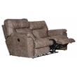 Catnapper Thompson Power Reclining Loveseat in Brown Polyester Fabric