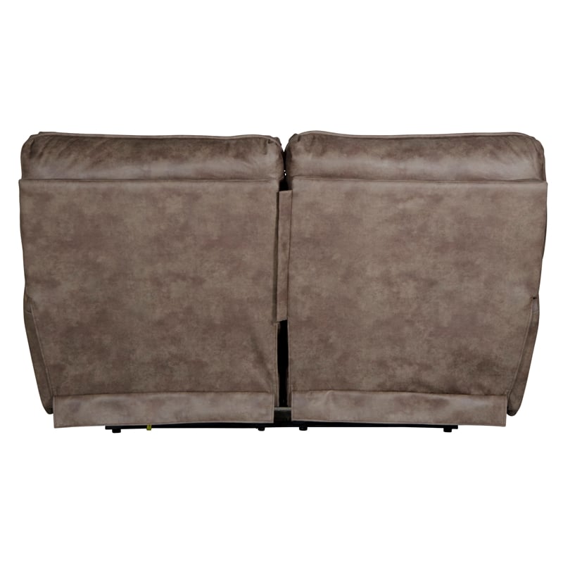Catnapper Thompson Power Reclining Loveseat in Brown Polyester Fabric