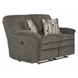 Catnapper Maxim Power Reclining Loveseat in Soft Charcoal Gray Polyester Fabric