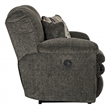 Catnapper Maxim Power Reclining Loveseat in Soft Charcoal Gray Polyester Fabric