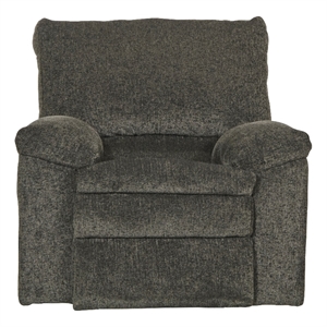 catnapper maxim power recliner in soft charcoal gray polyester fabric