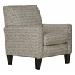 Hardy Accent Chair in Patterned Gray Fabric with Reversible Seat Cushion