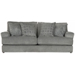 Catnapper Jefferson Two Seat Sofa with Cuddler Cushions in Gray Polyester Fabric