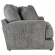 Catnapper Jefferson Two Seat Sofa with Cuddler Cushions in Gray Polyester Fabric