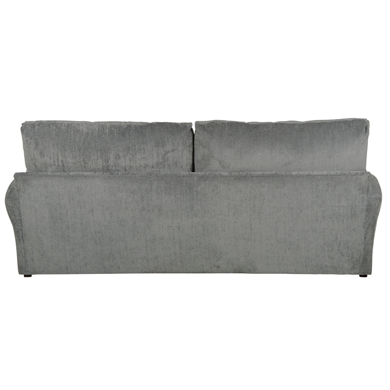 Catnapper Jefferson Two Seat Sofa with Cuddler Cushions in Gray Polyester Fabric