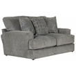 Catnapper Jefferson Loveseat with Cuddler Cushions in Gray Polyester Fabric