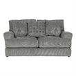 Catnapper Jefferson Loveseat with Cuddler Cushions in Gray Polyester Fabric