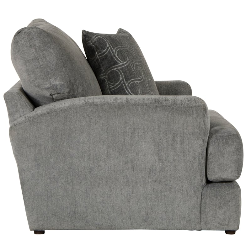 Catnapper Jefferson Chair & 1/2 with Cuddler Cushion in Gray Polyester Fabric