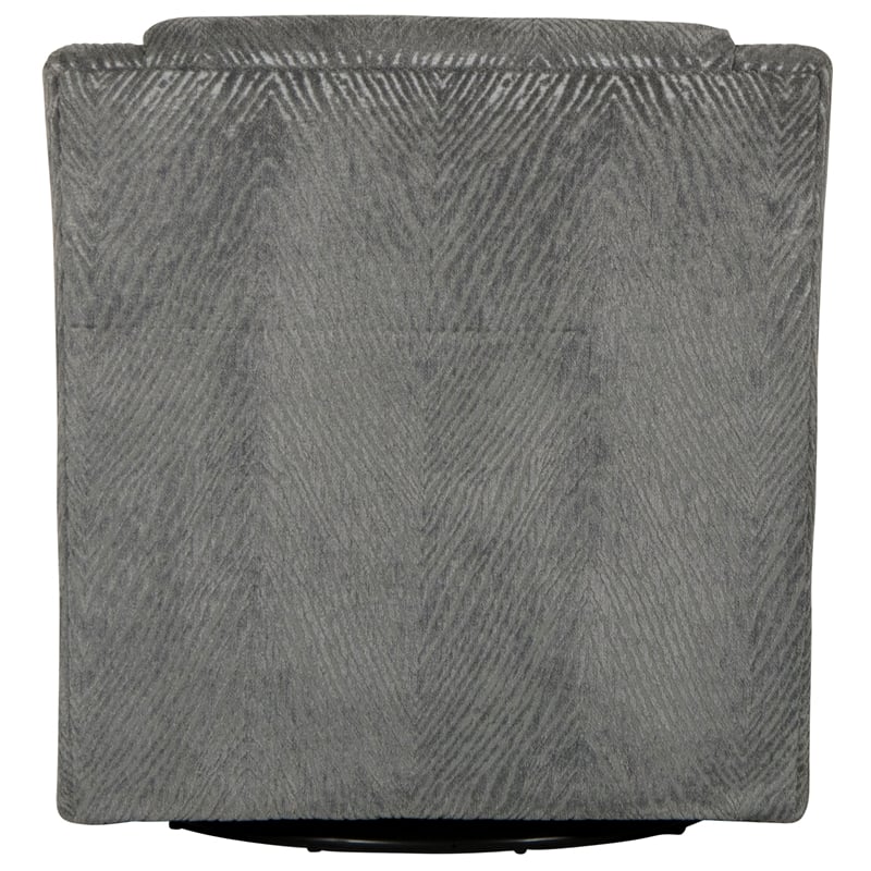 Catnapper Jefferson Swivel Accent Chair in Gray Polyester Fabric