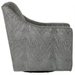 Catnapper Jefferson Swivel Accent Chair in Gray Polyester Fabric