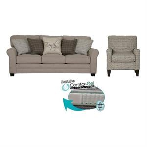 Catnapper Hardy Farmhouse Casual 2 Piece Sofa and Accent Chair Set